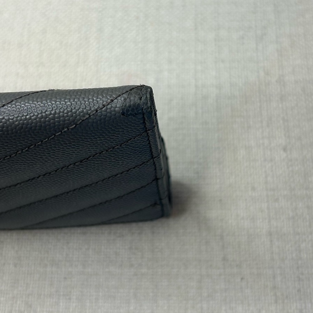 Gray Saint Laurent Compact Wallet - Picture 11 of 11